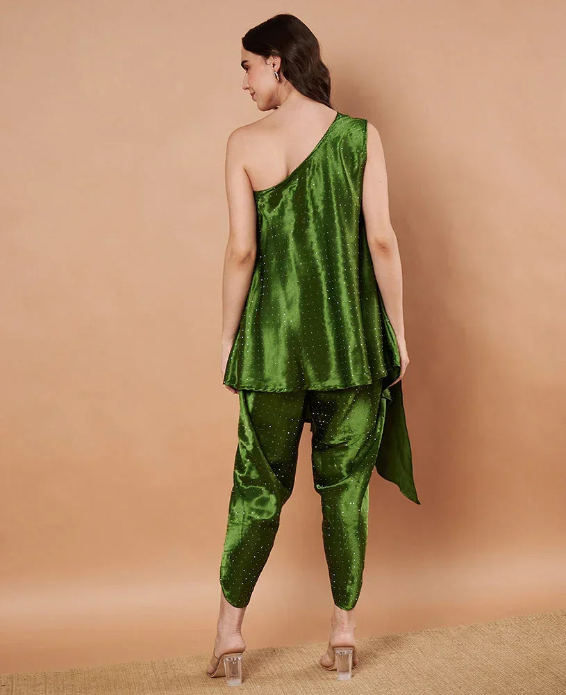 Buy Green Siroski Cord Set