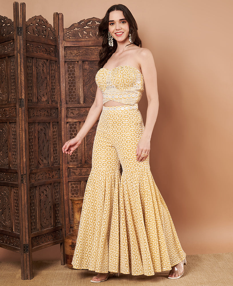 Yellow Chandani Corset Sharara