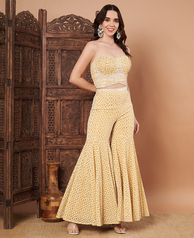 Yellow Chandani Corset Sharara