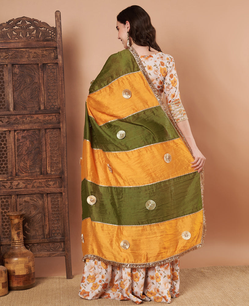Ginger Mehandi Sharara Set