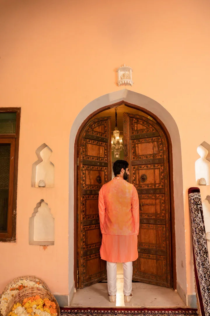 Buy Ethereal Japanese Rose Batik Indowestern