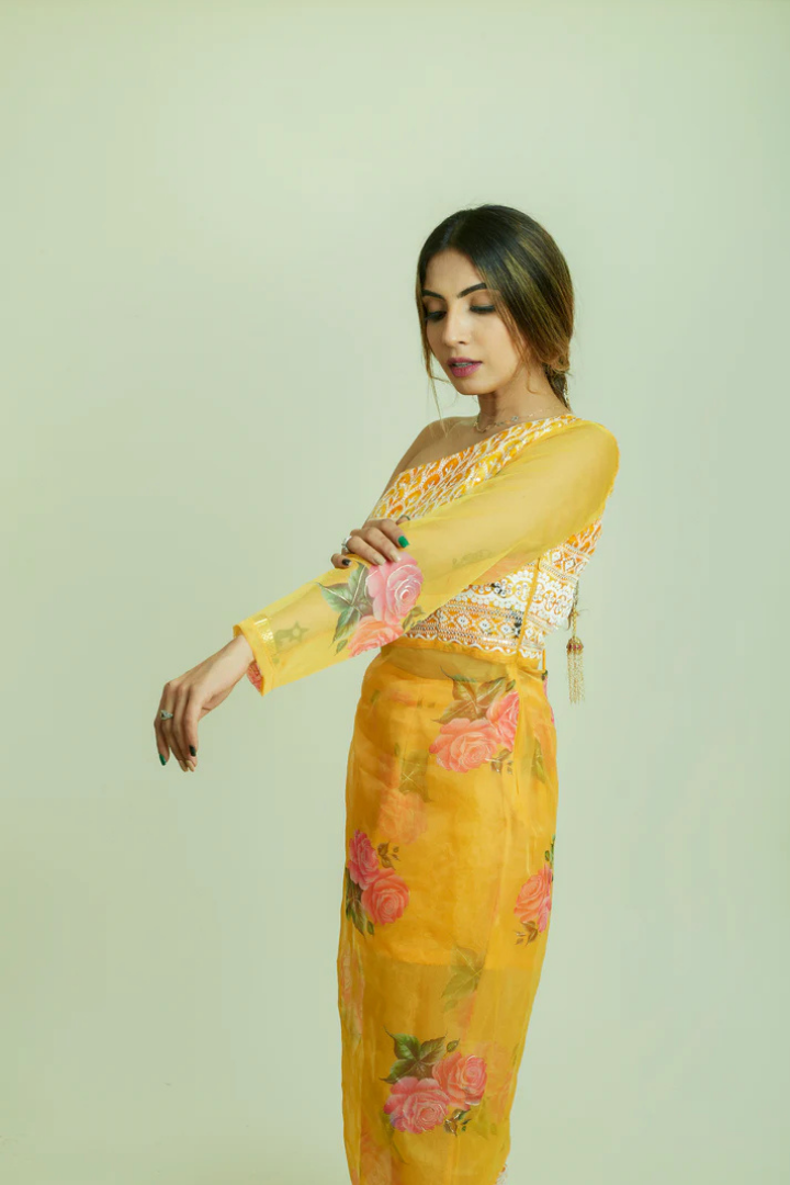 Orchid Floral Kurta and Pant Set