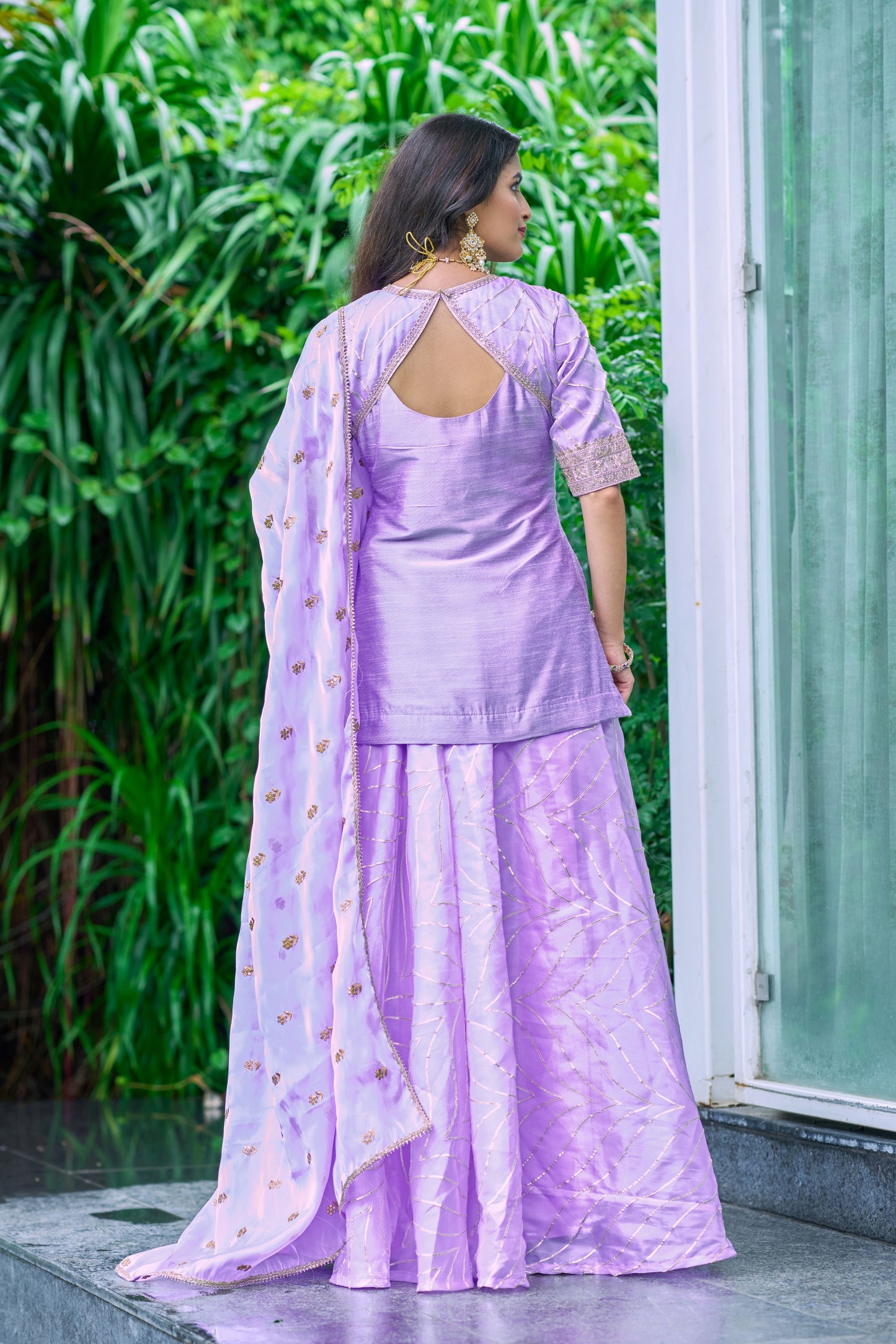 Odette Purple Gota Lehanga