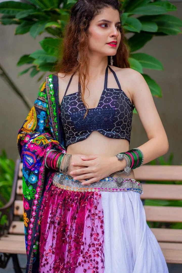 Navratri White Lehenga Choli