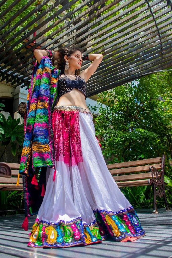 Navratri White Lehenga Choli