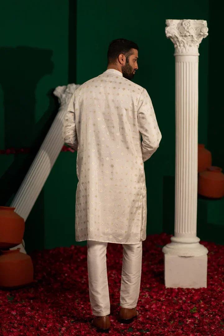 Buy Jennifer Golden Mirror Brocade Kurta