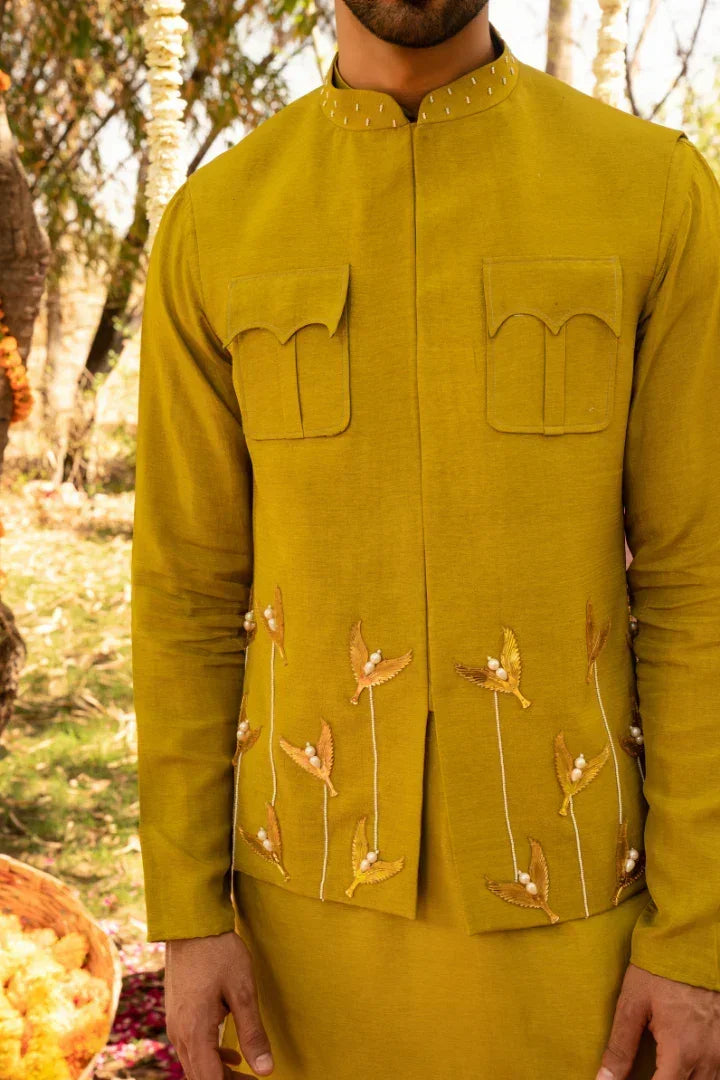 Buy Aquamarine Bandi Kurta