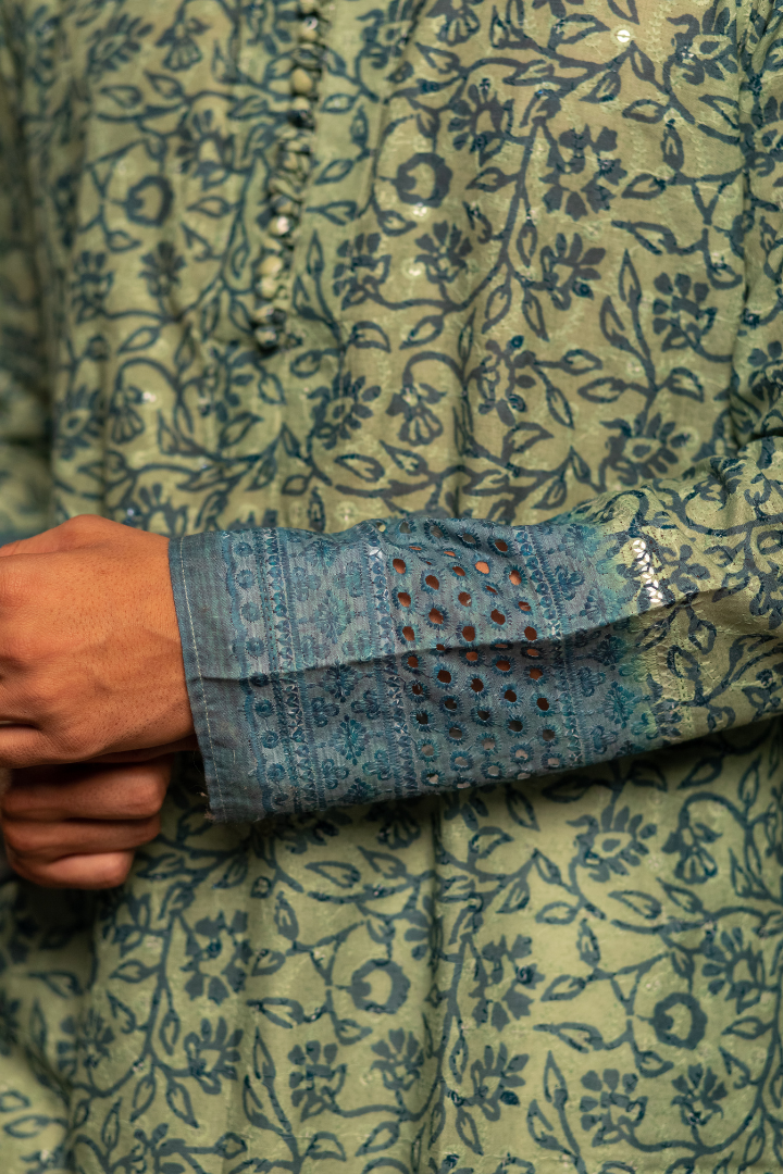 Light Blue Impression Kurta
