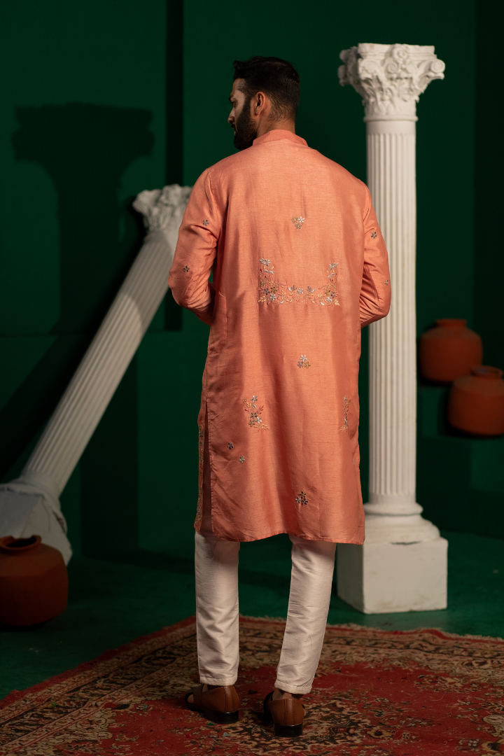 Pink Charlotte Multi-Embroidered Kurta