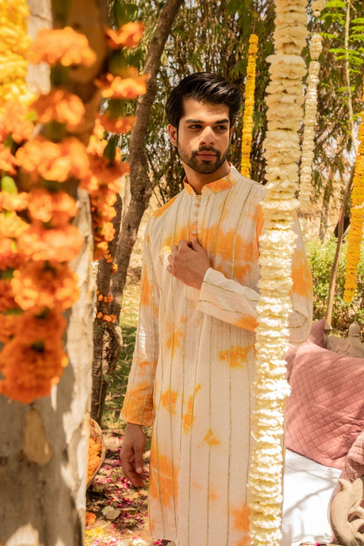 Buy Elegant Hazelnut Gota Line Kurta
