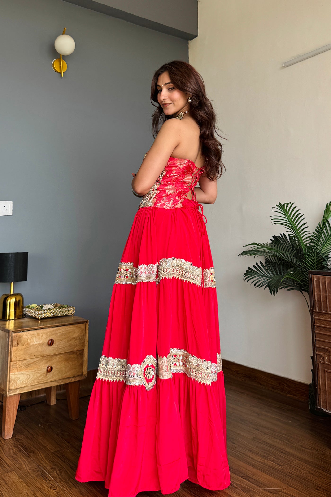 KumkumMeher Corset Lehanga Set