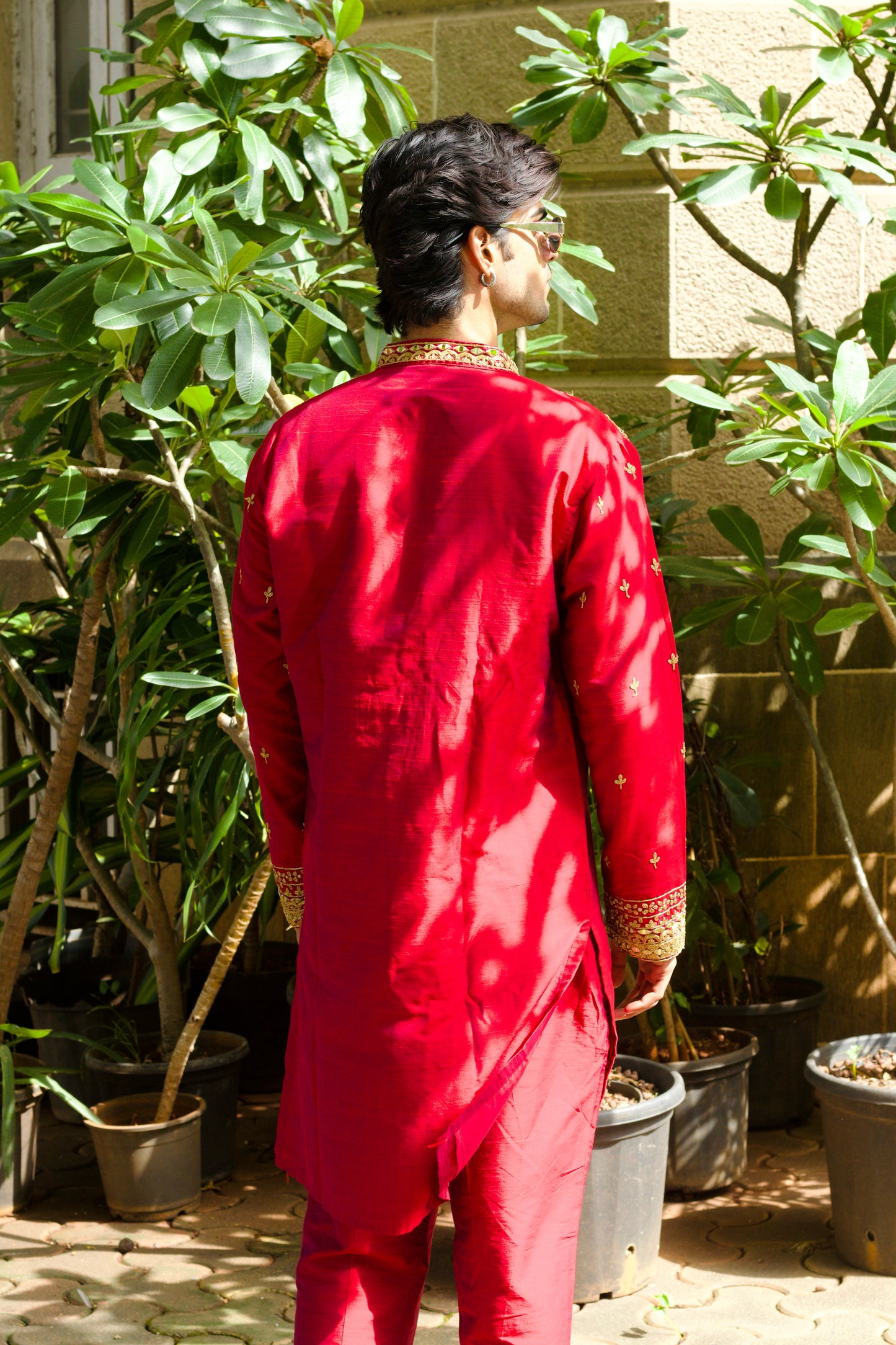 Strawberry Zardosi Kurta And Dupatta