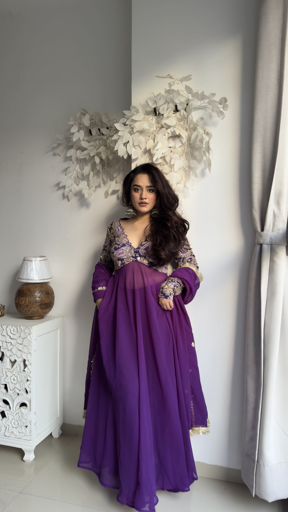 Plum Rose Anarkali