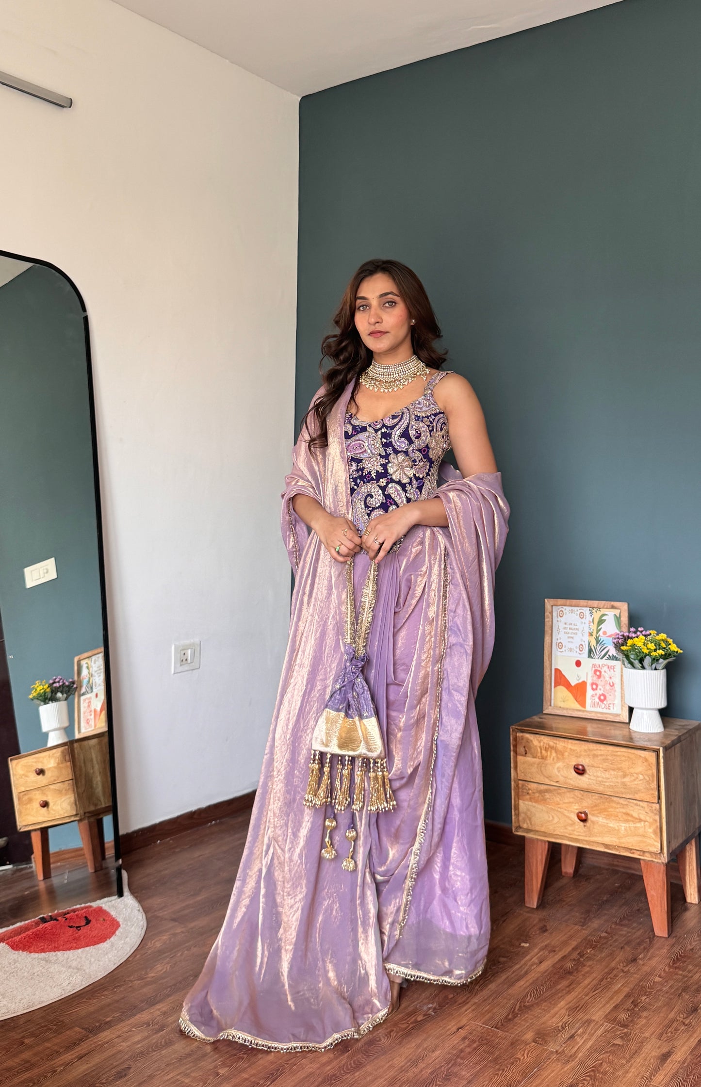 Moonmist Drape Corset Saree