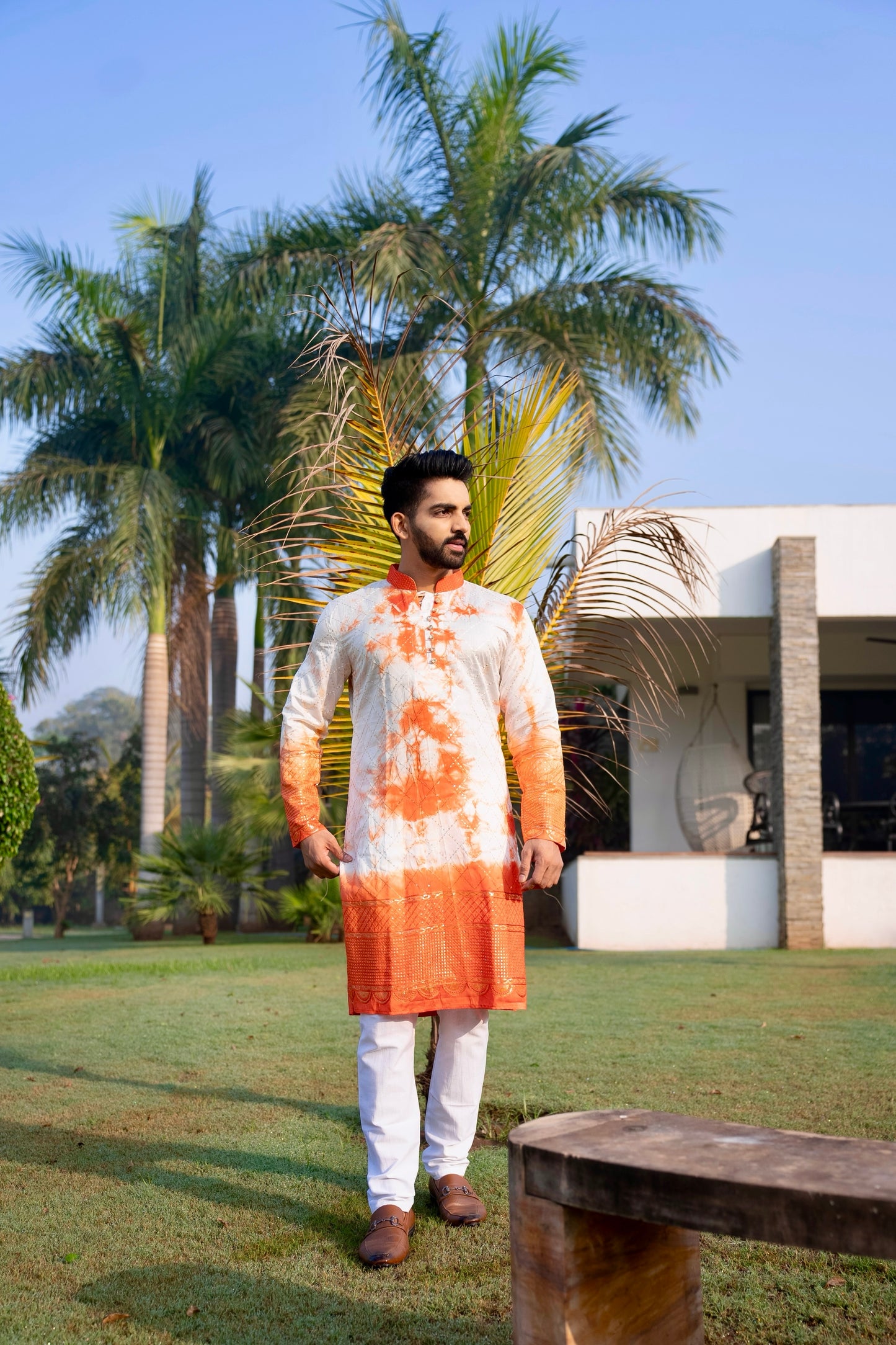 Rauf Batik Embroidery Kurta