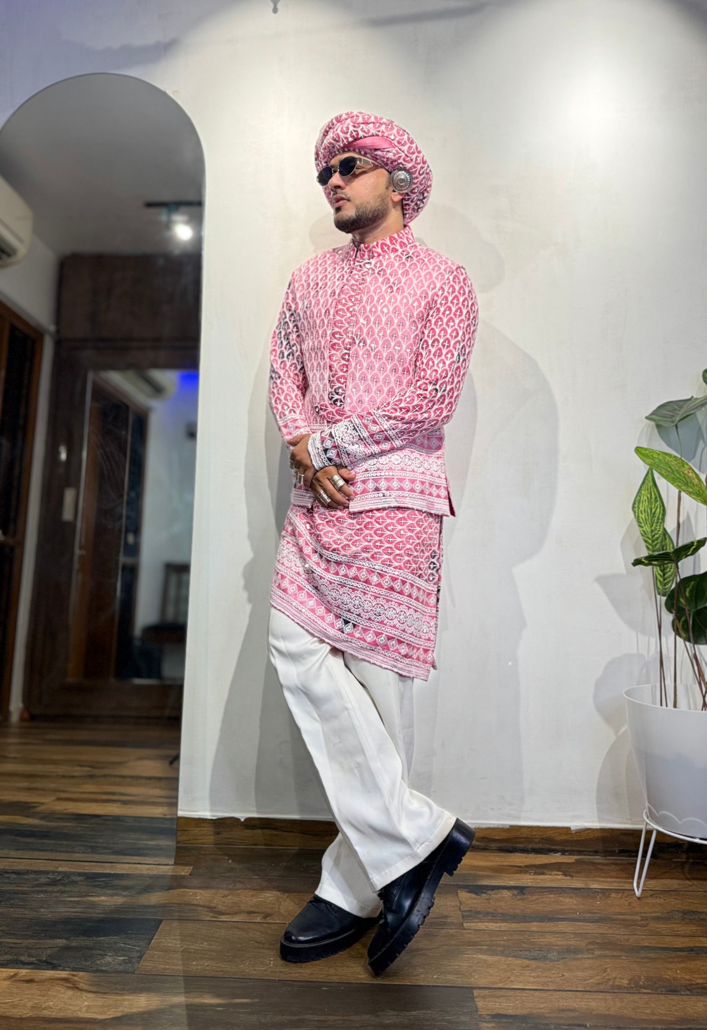 Gulabi Pink Koti Kurta