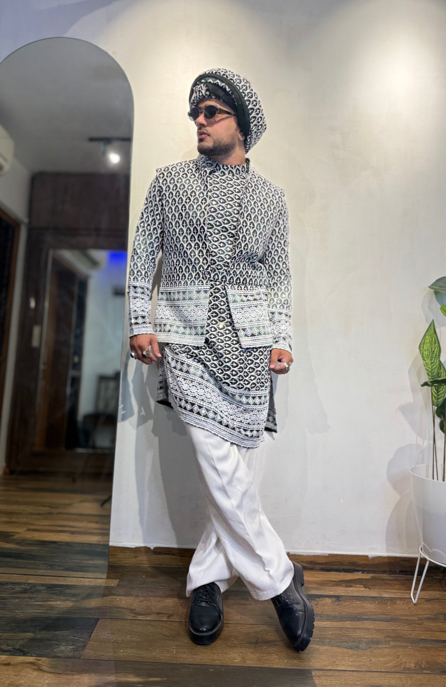 Botty Green Koti Kurta