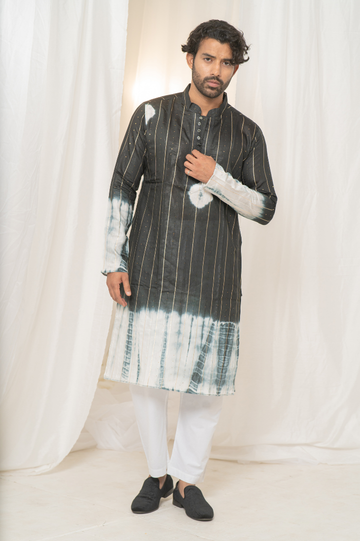 Black Mirror intricate Kurta