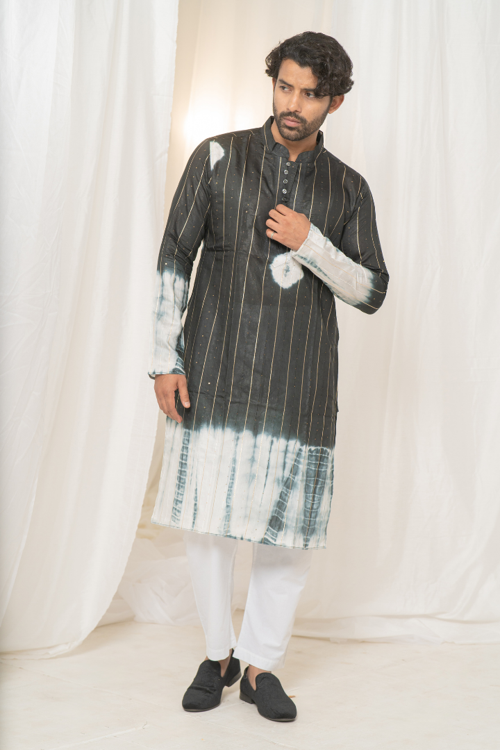 Black Mirror intricate Kurta
