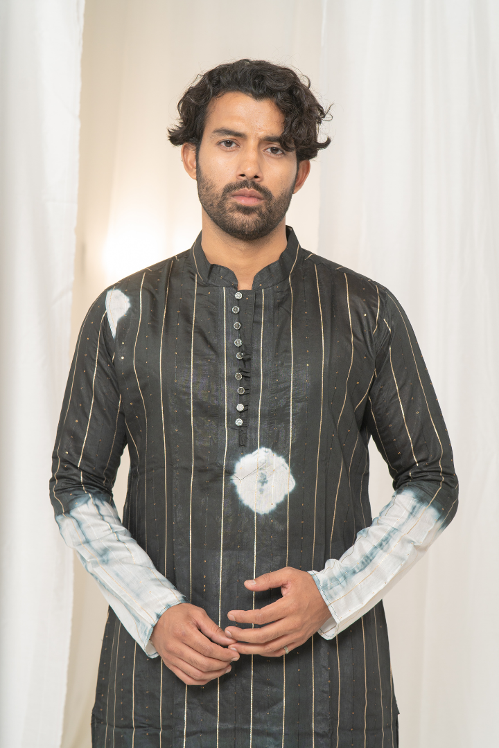 Black Mirror intricate Kurta