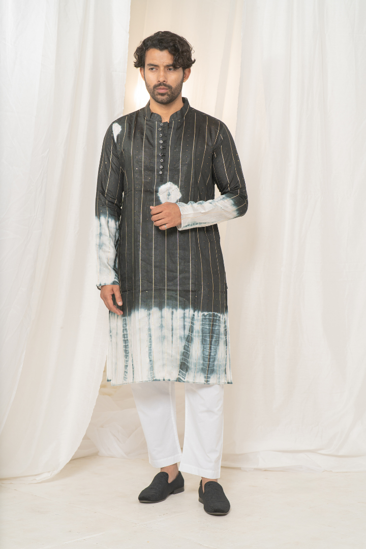 Black Mirror intricate Kurta