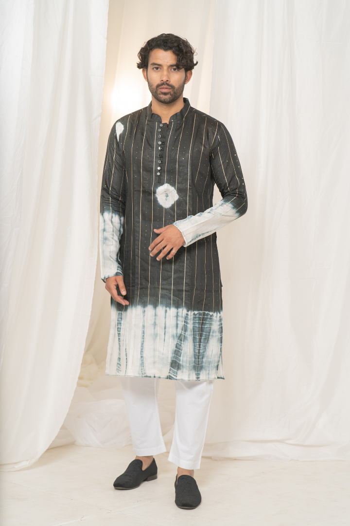 Black Mirror intricate Kurta