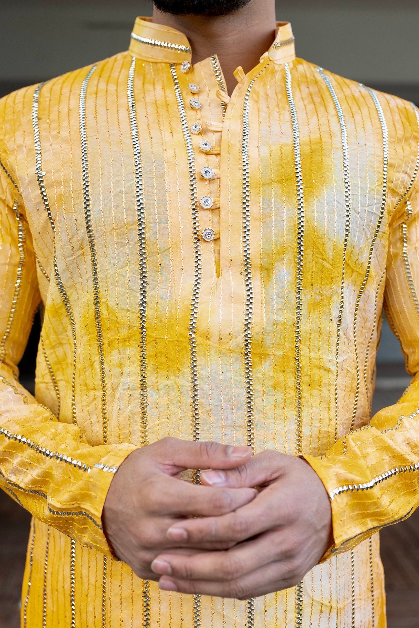 Daffodil Gota Mens kurta