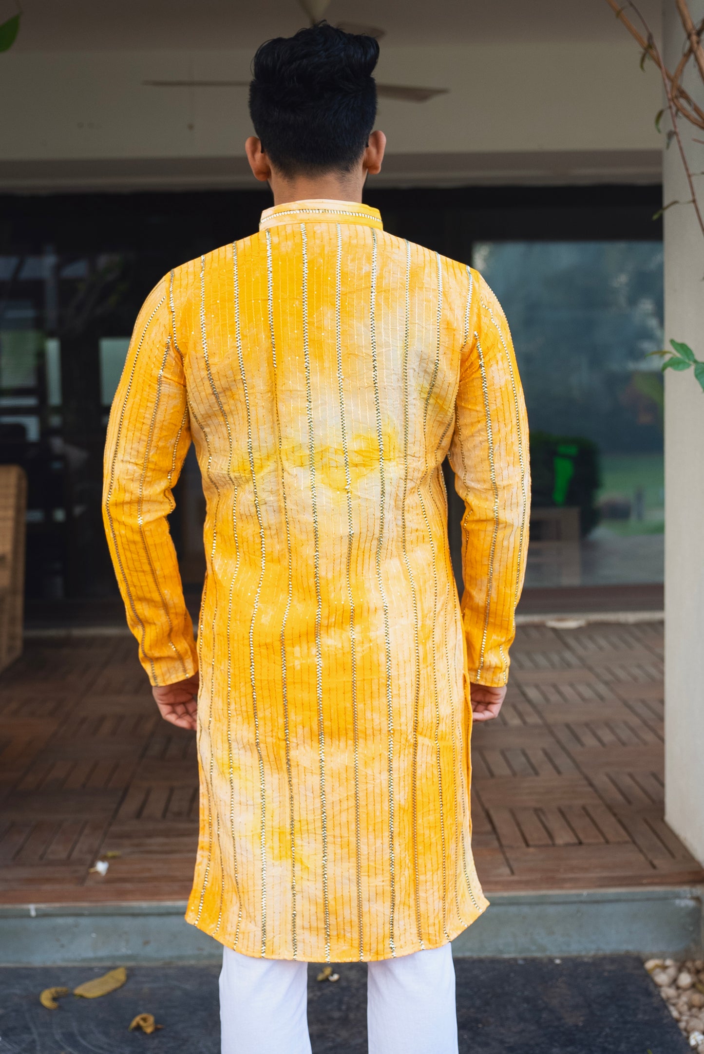 Daffodil Gota Mens kurta