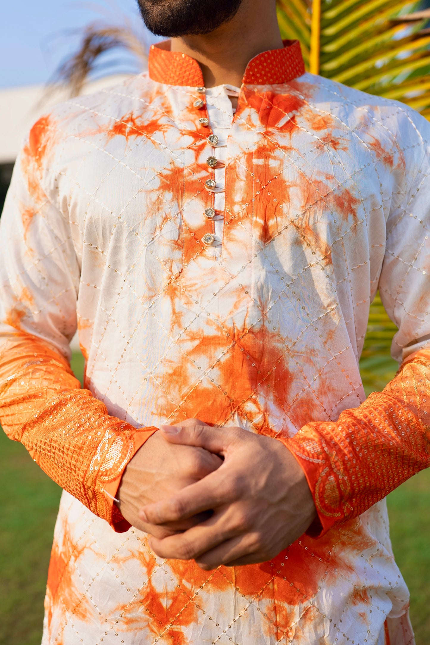 Rauf Batik Embroidery Kurta