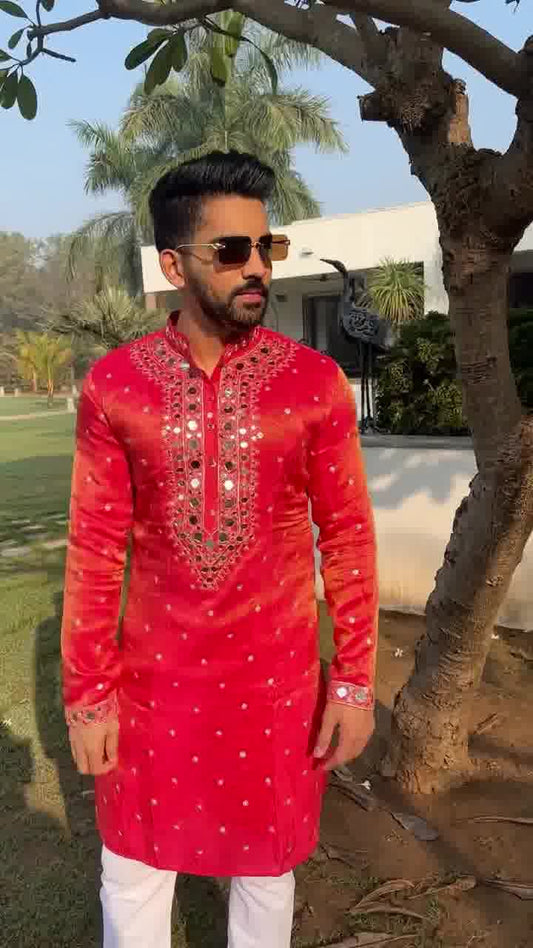 Lal Kurta For Men