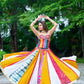 Old Marigold Corset With Multi Lehanga