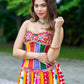 Old Marigold Corset With Multi Lehanga