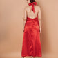 Red Siroski Satin Frock
