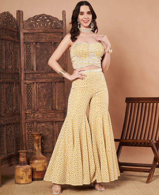 Yellow Chandani Corset Sharara