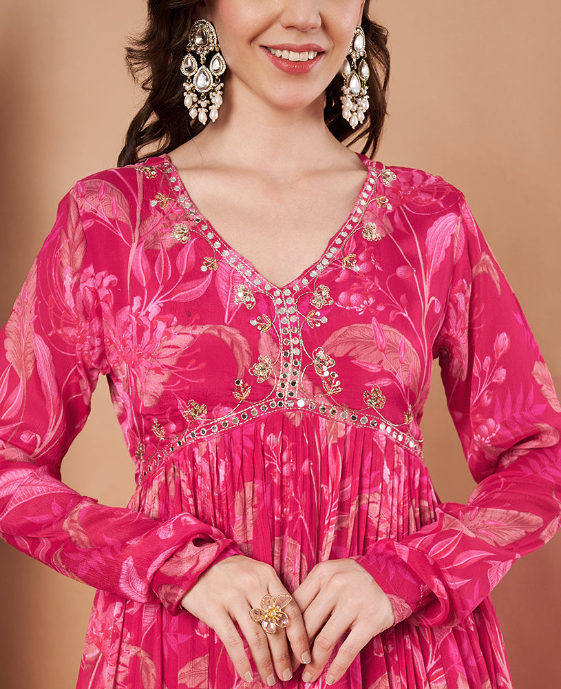 Rose Digital Kurta Plazzo