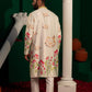 Elegant Lotus and Cattle Motif Printed Embroidered Kurta for Men