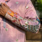 Rose Purple Kurta with Elegant Deer and Peacock Motifs