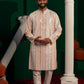 Frost Peach Sequin Mirror Kurta