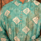 Serene Jade Blue Batik Kurta