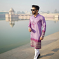 Magenta Sunshine Chanderi Kurta with Border