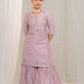 Chanderi Silk Kurta and Sharara Set with Elegant Embroidery and Chiffon Dupatta