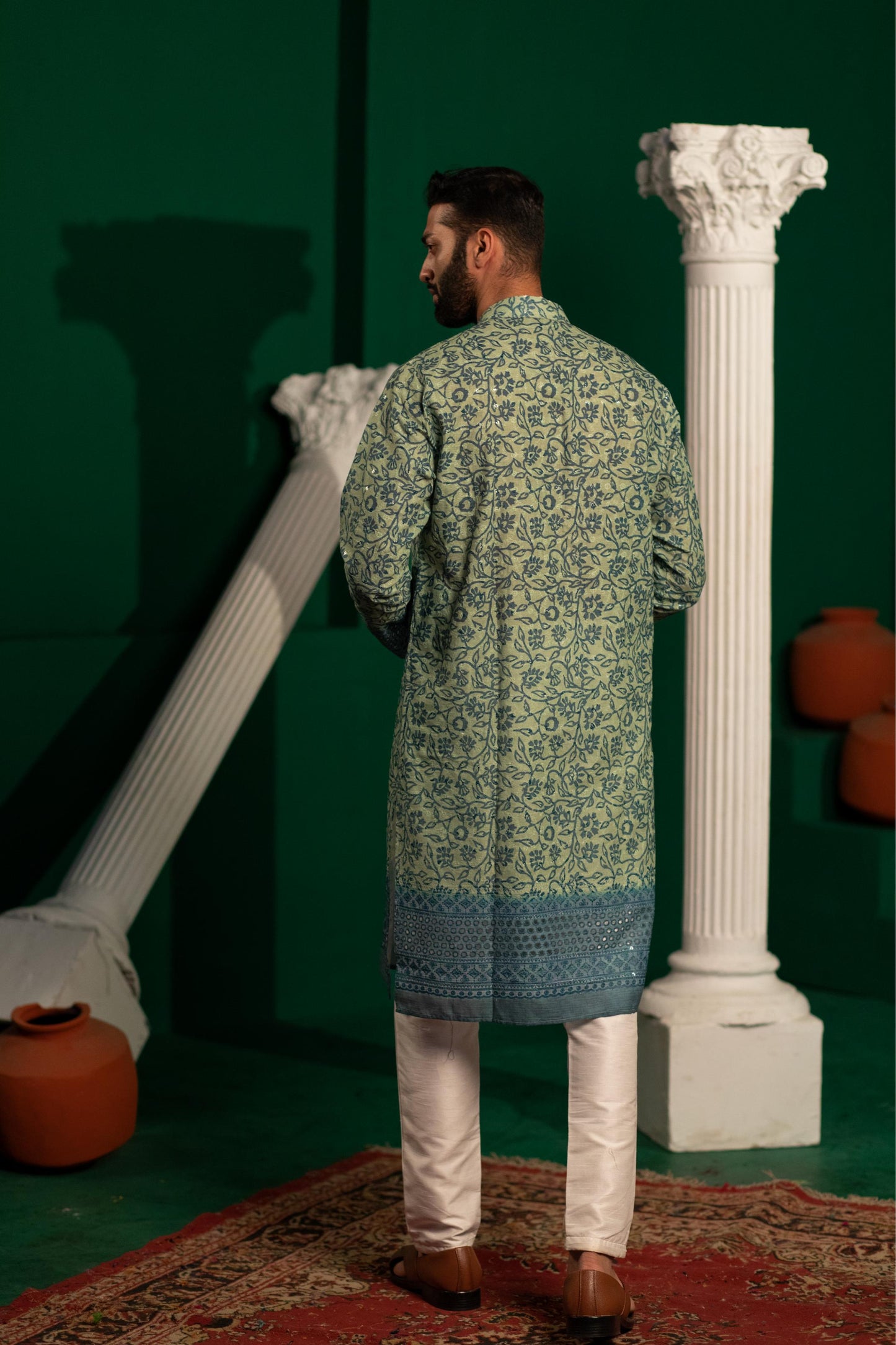 Light Blue Impression Kurta