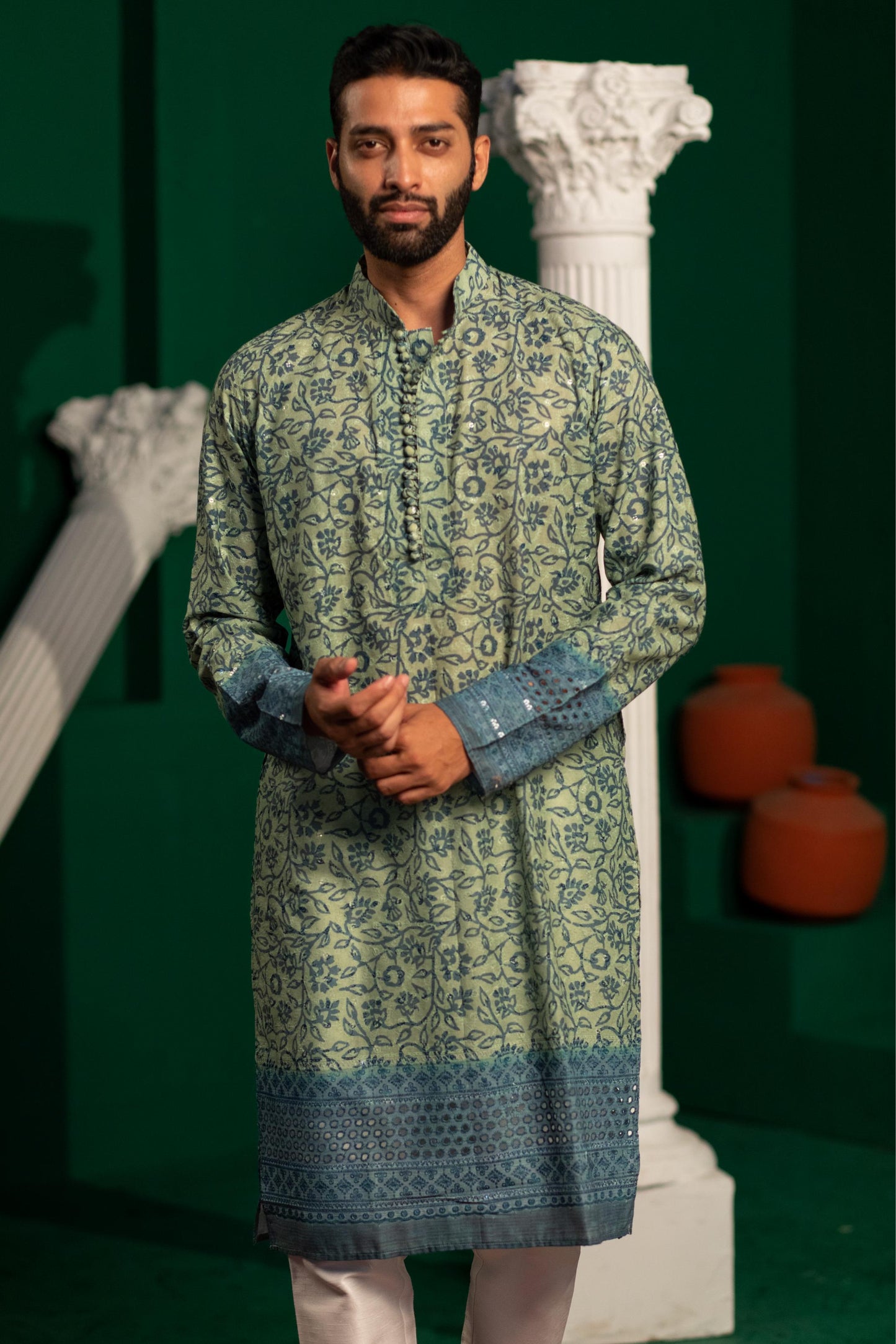 Light Blue Impression Kurta