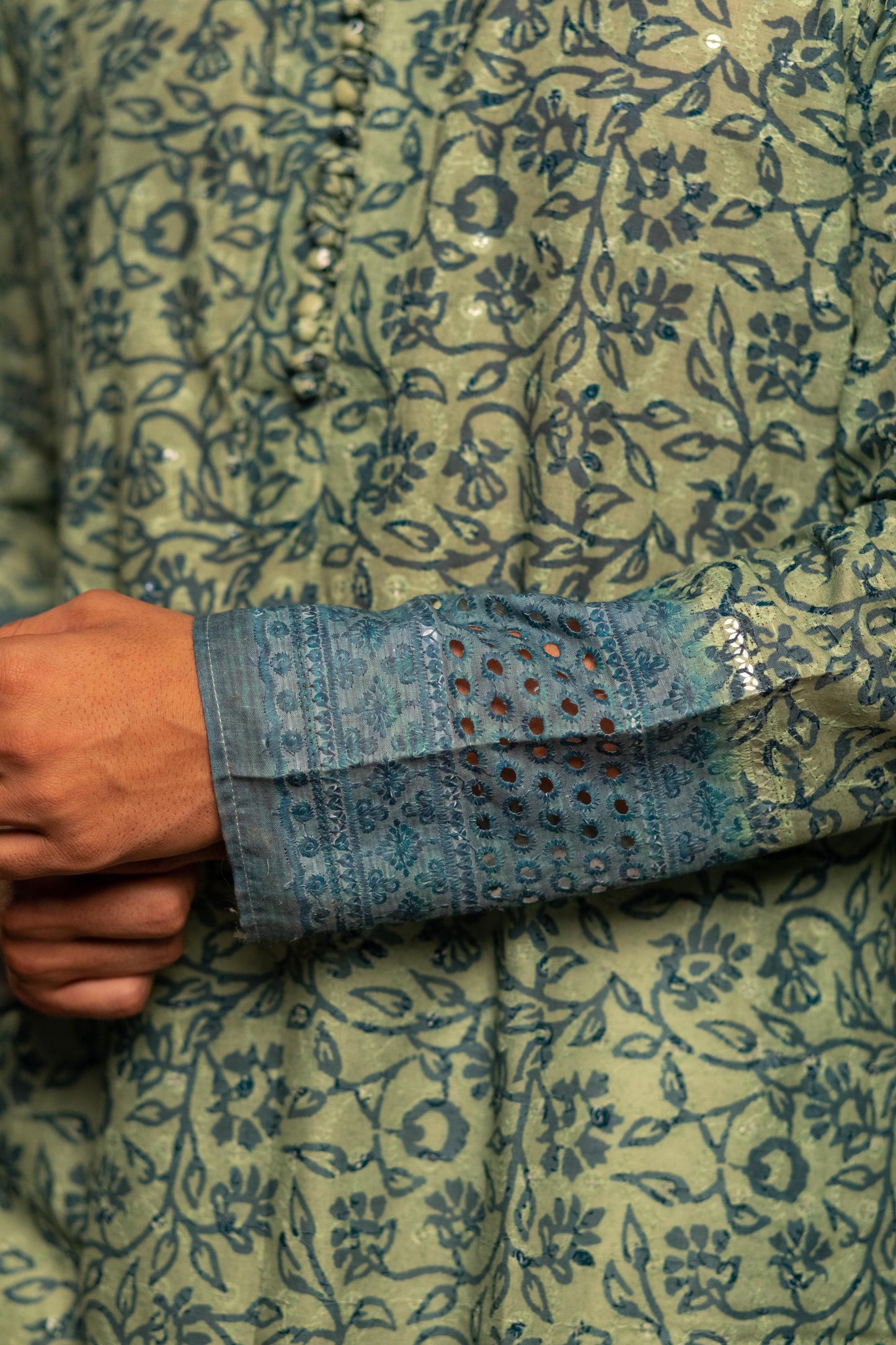 Light Blue Impression Kurta