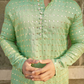 Pista Kaanch - Rayon Mirror Kurta