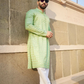 Pista Kaanch - Rayon Mirror Kurta