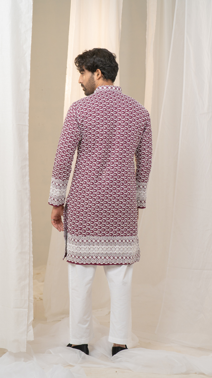 Majestic Mahal Chand Sequence Rayon Kurta