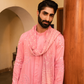 Chic Flamingo Pink Mirror Foil Kurta