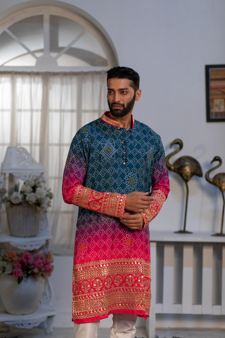 Alice Blue Sequin Kurta