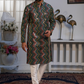 Persian Green Multi-Embroidered Kurta